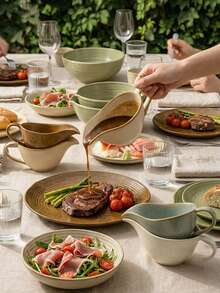 1pc Japanese-Style Ceramic Sauce Bowl; Suitable For Western Cuisine Japanese-Style Sauce Bowl; Minimalist And Elegant; Suitable For Daily Family Meals; Can Be Used In Kitchen And Dining Room; Suitable For Sauces, Dressings, And Condiments; Kitchen Tableware; A Nice Gift - Multicolor - View 9