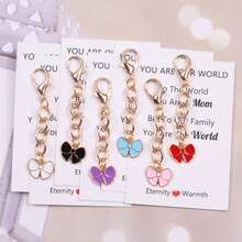 6件/7件浪漫蝴蝶结钥匙扣套装，“永恒与温暖”口袋拥抱卡，口袋拥抱纪念币。适用于家庭聚会、生日派对、结婚纪念日、派对装饰、母亲节礼物等场合，时尚优雅的钥匙扣礼品套装。创意母亲节礼物之选，送给您挚爱的母亲的完美礼物。 - 彩色 - 查看 7