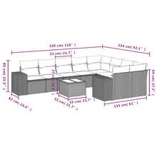 vidaXL Juegos de mesa y sillas para exteriores - Gris - Ver 8