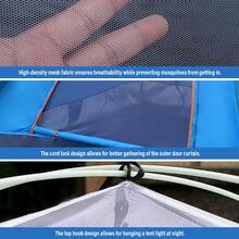 Portable Outdoor Tent, Easy To Pack, Two Doors And Two Windows, Suitable For 2-3 People, Easy To Set Up And Open, Fully Automatic Quick-Opening Tent, Suitable For Outdoor Camping. - Baby Blue - View 7