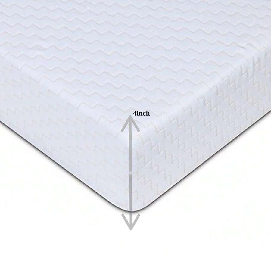 NEW ECONOMY REFLEX FOAM MATTRESS 3FT SINGLE STRETCH FABRIC 4" H ZIPPED COVER - Multicolor - View 1