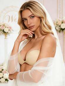 Bộ 2 áo ngực silicon không dây, nâng ngực, không gọng dành cho nữ, có thể tái sử dụng, phù hợp cho đám cưới, váy đầm, quà tặng Ngày của Mẹ. - Nhiều màu - Xem 2