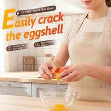 1pc Stainless Steel Egg Shell Opener, Multi-Functional Egg Cracker Tool For Raw And Boiled Eggs, Handheld Kitchen Gadget, Easy To Peel And Separate Shells, Quickly Open Raw Or Cooked Eggs Without Messing Up The Shells. Suitable For Daily Cooking Egg Peeling And Cracking. Ergonomic Handheld Design, Made Of Durable PP And Stainless Steel, Different From Typical Egg Shell Openers, Our Egg Shell Opener Has A Comfortable Handle Shape. - Multicolor - View 3