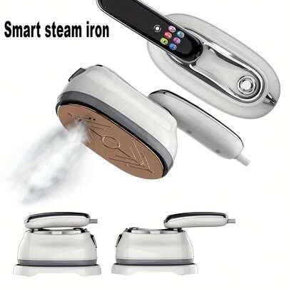 2026 Upgrade Portable Led Clothes Steam Machine - Handheld Clothes Steam Device, 160ml Water Tank, 15s Fast Heat, Suitable For Various Fabrics, Highly Effective In Removing Wrinkles, 180° Rotating Handle, 6 Modes, Ultra-Thin Lcd Display, Auto Self-Clean - Perfect For Home And Travel Use