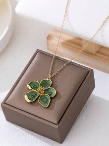 1件简约时尚迷人花朵油滴项链 - 花卉項鍊 - 查看 20