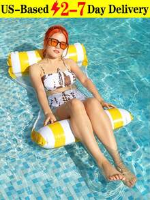 1pc Foldable Dual-Use Inflatable Hammock Net, Inflatable Pool Hammock With Mesh,Multi-Purpose Inflatable Hammock Pool Hammock 4-In-1  (Saddle, Lounge Chair, Hammock, Drifter), Water Hammock Lounge,Multi-Purpose Water Pool Float, Non-Stick PVC Material,1pc Inflatable Pool Float Hammock Bed, Adult Summer Swimming Pool & Beach Party Accessory, Perfect Gift For Pool Vacation & Relaxation,Suitable For Mother's Day, Father's Day, Family And Friends,Outdoor Hammock, Essential For Beach And Pool, Great For Photography,Suitable For Vacation, Party, Relaxation,Pool And Beach,Beach Essential, Holiday Essential[US Local Warehouse] - 黑色-1pc - 查看 15