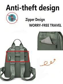 Mochila minimalista de moda multicolor, adecuada para el trabajo, la escuela y los viajes, se combina fácilmente con diferentes atuendos, estructura resistente con amplia capacidad - Multicolor - Ver 6