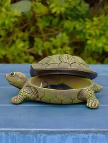 1pc Cast Iron Turtle Shaped Hidden Key Holder - Outdoor Key Storage Box, Decorative Garden Sculpture, Backup Key Storage, Compact Concealed Solution, Suitable For Home, Yard And Patio, Room Decor, Home Furnishing, Office & Student Supplies, Garden, Flag, Planter, Pool, Vase, Storage - Multiple Styles - View 2