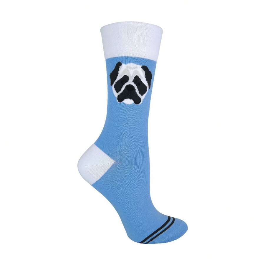 Sock Snob Talkie Socks - 1 Pack Ladies Novelty Cat & Dog Patterned Socks - Pug - View 1