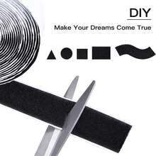 5M/1 Set: Hook And Buckle Double-Sided Self-Adhesive Tape, Hook And Loop, Used For Home Pasting And Fixing, Window Fixing, Photo Frames, Nameplates, Mosquito Nets, Carpets, Christmas Decorations, Pasting, Fixing, Strong Self-Adhesive Effect - 2cm Wide / 5m Long - View 3