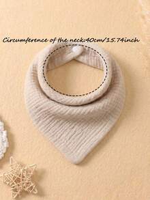 4pcs Candy Color Pure Cotton Simple Baby Bibs Set, Pleated Texture Cotton Infant Drool Bibs, Cute Unisex Burp Cloths Suitable For Daily Use All Seasons - Multicolor - View 2