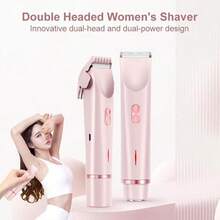 Rechargeable 2-In-1 Bikini Trimmer For Women, Waterproof Electric Facial & Body Hair Remover, Ceramic Blade, Gentle For Daily Use & Travel - 1PCS - View 5
