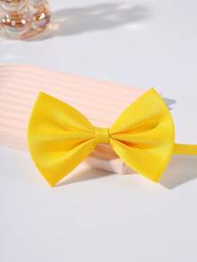 1pc Adjustable Solid Color Bow Tie For Kids, Unisex Solid Bow Tie For Boys & Girls, Suitable For Performances, Weddings, Parties, School Uniforms - Multicolor - View 9
