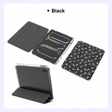 1 chiếc ốp bảo vệ máy tính bảng gập ba trong suốt cao cấp dành cho iPad Air 4/5/6/7, thế hệ thứ 10/11 chip A16. - màu đen - Xem 1