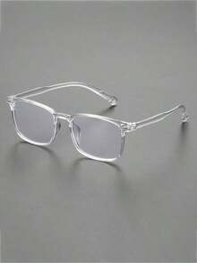 1 Pair Men's Modern Minimalist Classic Timeless Transparent Glasses, Suitable For Office Reading, Street Photography, Outdoor Leisure Activities, And Daily Life Decoration. - Trong sáng - Xem 10