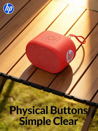  HP无线蓝牙音箱，采用Type-C接口、硅胶材质、火焰红配色、椭圆形设计，并升级至蓝牙6.0版本。这款便携式迷你无线音箱是节日礼物、露营旅行或居家使用的理想之选。