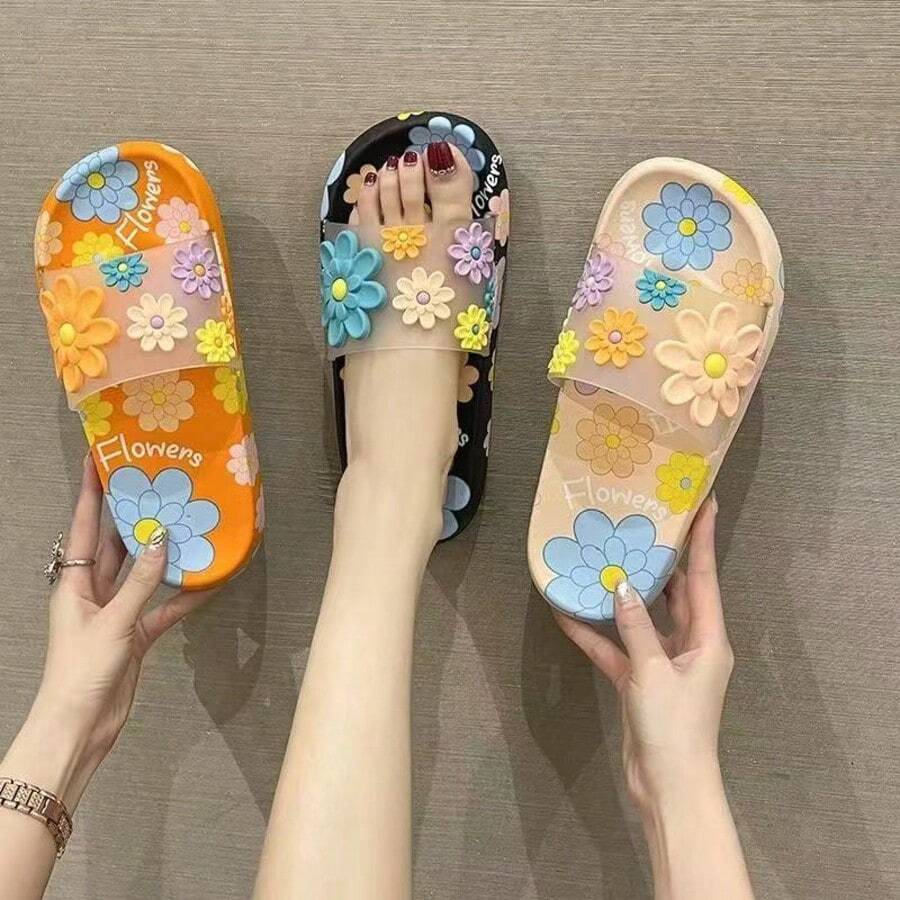 1 Đôi - Dép xỏ ngón hoa mềm mại, chống trơn trượt, khử mùi, thích hợp cho cả trong nhà và ngoài trời. Lý tưởng cho mùa hè, sử dụng hàng ngày ở nhà, trang phục thường ngày, cũng như đi biển và dự tiệc. Những đôi dép xỏ ngón đế dày này có thiết kế họa tiết hoa hướng dương, thời trang và đa năng. Thích hợp cho nữ, nam và unisex, cũng thích hợp cho các cặp đôi. - A - Xem 1