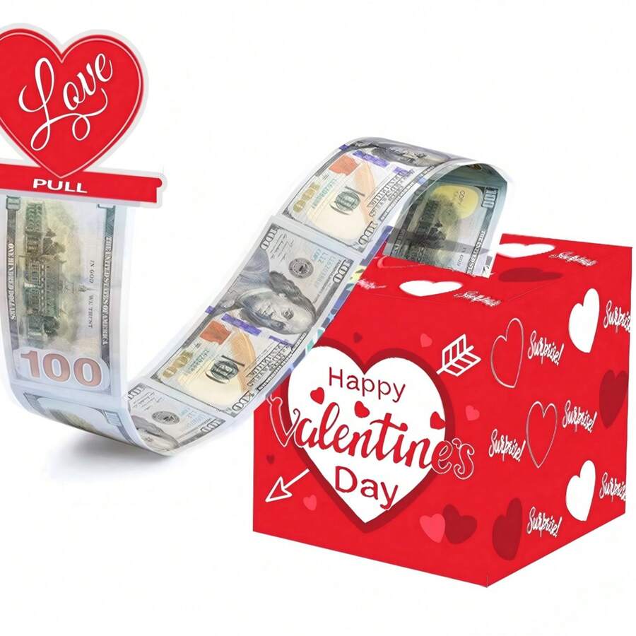 Hộp quà kéo ra kèm sticker tự dán, hộp quà tiền mặt, hộp đựng tiền bất ngờ cho sinh nhật, lễ tốt nghiệp và các sự kiện kỷ niệm, hộp đựng thẻ quà tặng kiểu thác nước.