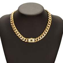 14K Gold-Plated Cuban Miami Style The Latest Electroplating Gold-Plating Process,Necklace Waterproof Rust-Proof Perfect Gift For Any Occasion.Waterproof, Rustproof, Hypoallergenic-The Perfect Christmas Gift For Your Loved Ones. - 14mm Wide - View 6