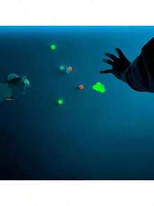 1/2/4/6个装发光天花板球、荧光球、粘性墙球、散装粘性荧光球 - 彩色 - 查看 1