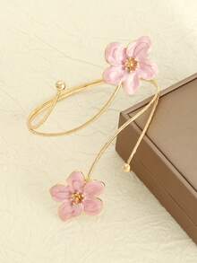 1 chiếc vòng tay nữ thời trang và thanh lịch, thích hợp cho mùa hè, đi biển, đám cưới, tiệc tùng, làm trang sức. - Hồng - Xem 6