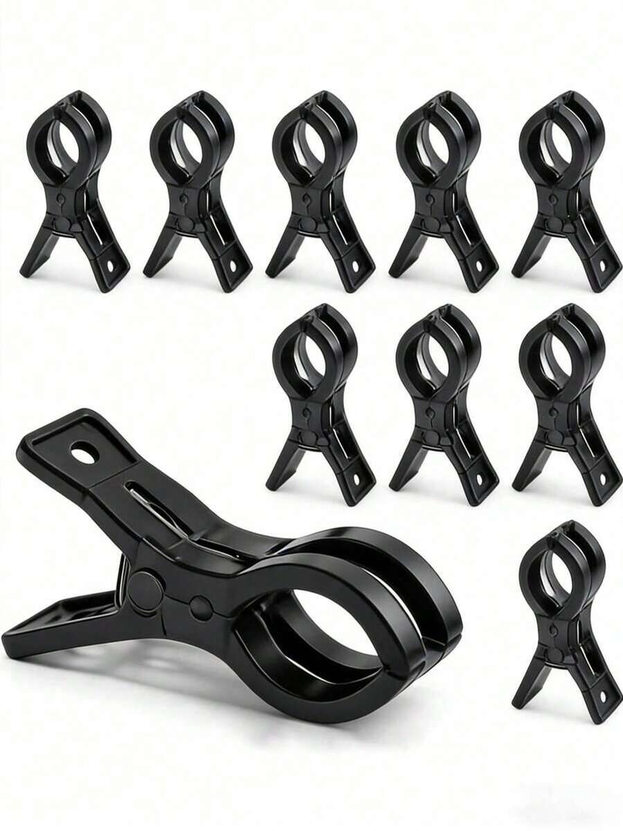 5pcs Large Transparent Plastic Balloon Arch Clips, Suitable For Balloon Arch Kits, Birthday Decorations, Crafts, Photography Studio, Craft Supplies (Black) - Multicolor - View 1