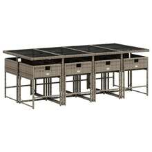 vidaXL Ensembles de table et chaises d'extérieur - Gris - Voir 3