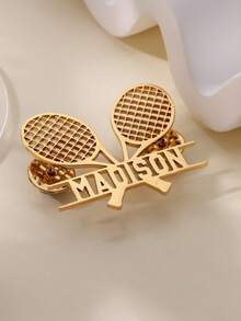 Broche de tenis personalizado - Insignia de nombre de raqueta de tenis personalizada - Multicolor - Ver 3