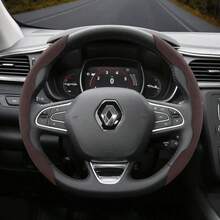 Hocasen For Renault Suede Leather Steering Wheel Cover Segmented Design Quick-Install Non-Slip And Comfortable All-Season Compatibility 2 Pieces/3 Pieces Set Optional For Sandero/Clio/Duster/Captur/Master/Kwid/Trafic/Austral/Arkana/Megane/Kangoo/Express - Sectional Suede Steering Wheel Cover - View 28