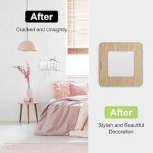 2pcs Modern Switch Panel Stickers, No Installation Or Wiring Needed, Durable PC Plastic Material, Fits Standard Switches, Suitable For Living Room, Bedroom, Office, Easy Installation And Removal, Home Decor Upgrade - Multicolor - View 4