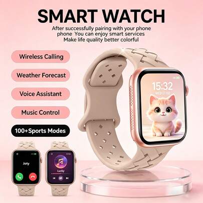 2.01 Inch HD Touchscreen Smart Watch - Wireless Calling, Camera, Music Control | Android/IOS Compatible, Unisex Design, Customizable Dial, Alarm & Call/Message Notification