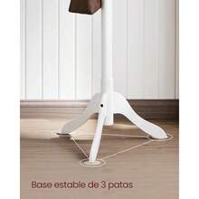 VASAGLE Perchero de Madera Maciza 3 Alturas Ajustables 51 1 x 44 3 x 177 cm Ropa Sombrero Salón Dormitorio Oficina MRCR01WTV2 - Blanco Nube - Ver 7