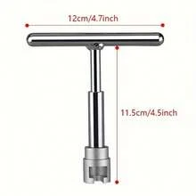 Bộ dụng cụ sửa chữa vết lõm xe hơi cầm tay hình chữ T bằng nhôm, bao gồm 18 miếng đệm, thích hợp cho các vết lõm nhỏ và hư hại do mưa đá trên thân xe, không cần sơn. - 1 dụng cụ + 18 phụ kiện - Xem 7