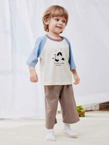 mini bala Kids Homewear Set Soft Breathable Adorable Play Friendly Pajamas 2026 Summer Perfect For Lounging Or Outdoor Play - Milky White - View 4