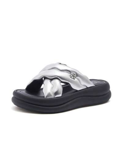 CAMEL CROWN Women's Casual Flip-Flops, Summer Styles-Thick-Soled, Height-Enhancing Flip-Flops, Fashionable Casual Sandals