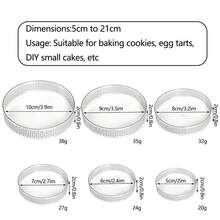 Stainless Steel Round Tart Ring With Holes, Non-Stick Baking Metal Round Cake Mold, Suitable For Cookies And Fruit Tarts, Moisture-Proof Soft Bottom For Even Baking - Multicolor - View 2