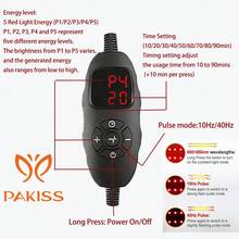 PAKISS 7.17英寸*19.29英寸红光理疗垫，适用于身体，带控制器，600颗LED灯珠，二合一LED灯（660nm和850nm），可调节定时器和5级强度 - 黑色 - 查看 4