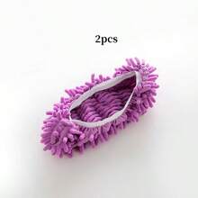1 Pair Reusable Mop Slippers - Detachable And Washable, Slouchy Floor Cleaning Slippers, Suitable For Home Use In Living Room And Bedroom - Multiple Styles - View 8