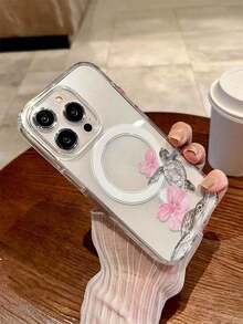 海洋花柄マグネット式スマホケースは、iPhone16E/15/14/13/12/11/XR/XS MAX/MINI/Pro/PLUS/Pro Max、サムスンS/A/NOTE/M/F、シャオミG85/45/34/Eに対応しており、上品で洗練されたデザインです。 - クリア - チェックする 2
