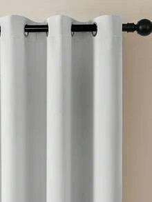 1件/2件 遮光窗簾，隔熱遮光窗簾，帶孔眼的不透明窗簾，遮光隔熱，防紫外線，適用於臥室、客廳家居裝飾，加厚遮光窗簾，提供隱私與溫度控制 - 白色 - 查看 9