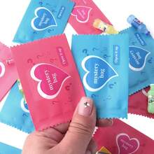 100/200 个/包塑料心形和英文字母盲盒空礼品袋，可爱派对用品，DIY 珠宝包装 - 盲盒空袋子 - 查看 7