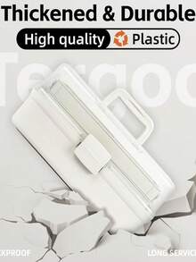 3-Layer Foldable Transparent Plastic Waterproof Buckle Handle Storage Box, Suitable For Handicrafts And Multi-Purpose Organization - Multicolor - View 9