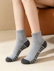 3/5/6/10/12/20 Pairs Men's Short Socks Spring/Summer Black & White Outdoor Sports Ankle Socks - Multicolor - View 3