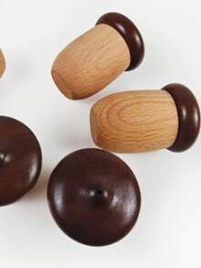 Acorn Shaped Toothpick Holder, Natural Walnut Wood Toothpicks, Wooden Toothpick Box, Creative Cute Cartoon Acorn Shaped Toothpick Container, Portable Minimalist Toothpick Storage Box - View 7
