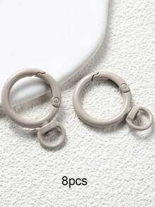 8 chiếc móc khóa lò xo hợp kim xoay 360° - Khóa xoay tròn tráng men bóng dùng cho móc khóa DIY, phụ kiện túi xách & dây đeo điện thoại - Phụ kiện trang sức DIY bằng kim loại bền chắc - Khóa lò xo hợp kim sơn - Xem 19