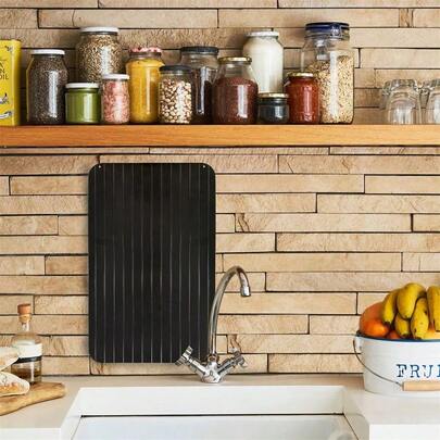 1pc Aluminum Alloy Rapid Defrosting Plate, Beef & Seafood Defrosting Tray For Frozen Foods, Meat & Fish Defrosting Board