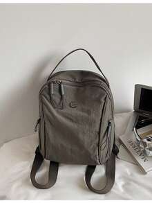 LECEY High-Quality Nylon Lightweight Scratch-Resistant Shoulder Bag - Grey - View 7