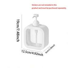1pc Manual Pump Plastic Soap Dispenser, Suitable For Hand Wash Liquid/Moisturizing Hand Wash, For Bathroom And Kitchen. Can Be Decorated With Stickers Like Turtles, Flowers, Etc. Can Be Used As Personalized Bathroom Decor Or Holiday Gift. - Soap Dispenser - View 15