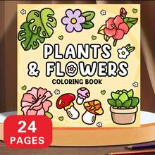 24 Pages (120gsm Thick Paper) Upgraded Luxury Edition Mini Flower Coloring Book, Suitable For Adult Relaxation, Family Gatherings And Holiday Decorations (Easter, Thanksgiving, Christmas, New Year, Valentine's Day), Mini Monochrome Adult Coloring Book, Creative Entertainment, Cute Designs, Artistic Illustrations, High-Quality Printing, Smooth Paper, Mini Sketchbook, Hand-Drawn Patterns, Family Fun - Single Piece - View 7