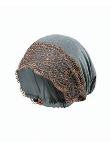 1 pieza Pañuelo bohemio de poliéster de unicolor con aplicaciones de encaje, adecuado para boda, vacaciones, todas las estaciones, playa, viaje - 1 pieza de encaje - Ver 11